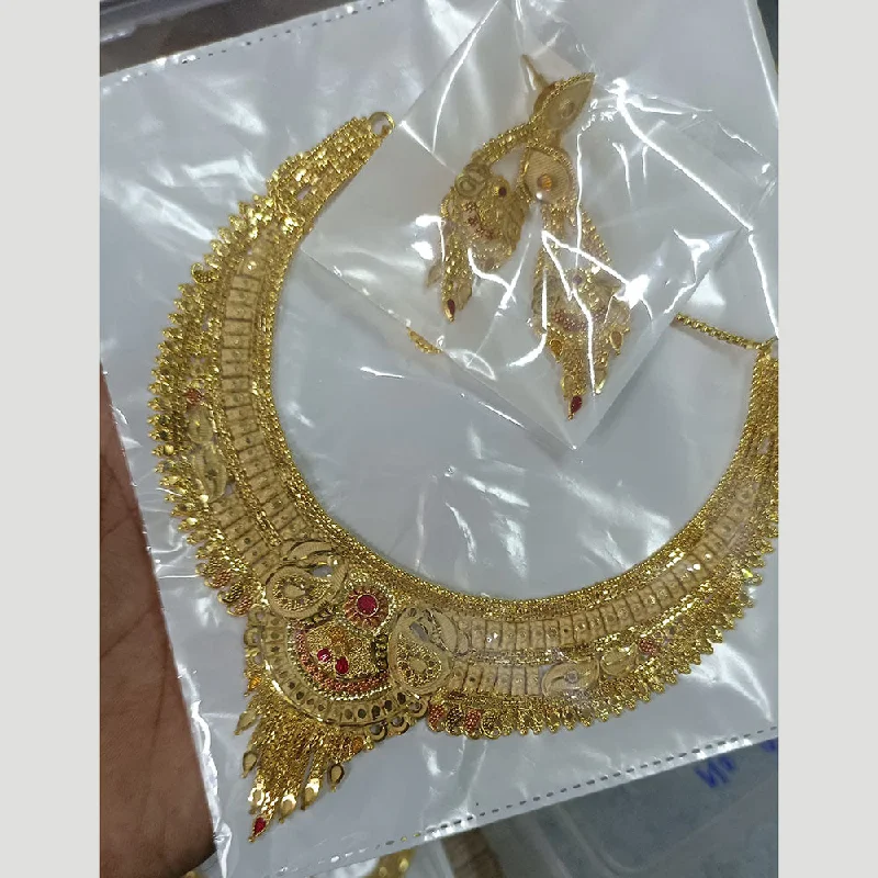 Pari Art Jewellery Forming Gold Necklace Set