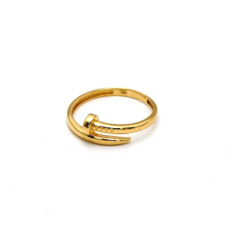 Real Gold Nail Plain Ring (Size 5) - Model GZJCT0851/3 R2601