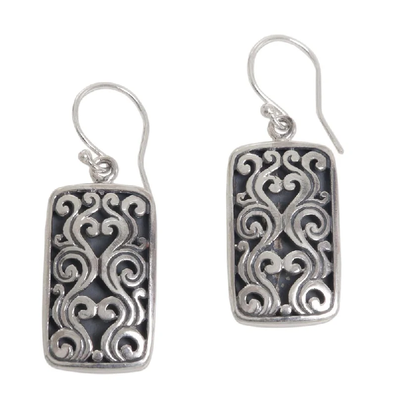 Sterling Silver 'Jungle Cage' Earrings - 1.5L*0.6W