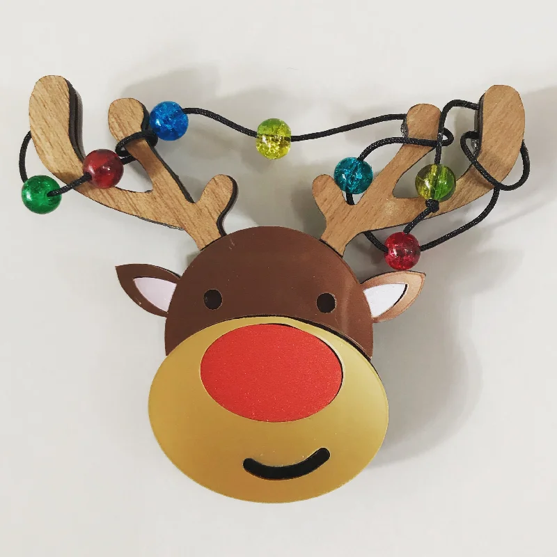 Tangled Rudolph Brooch