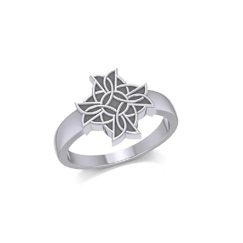 Celtic Knot Cross Ring TR620