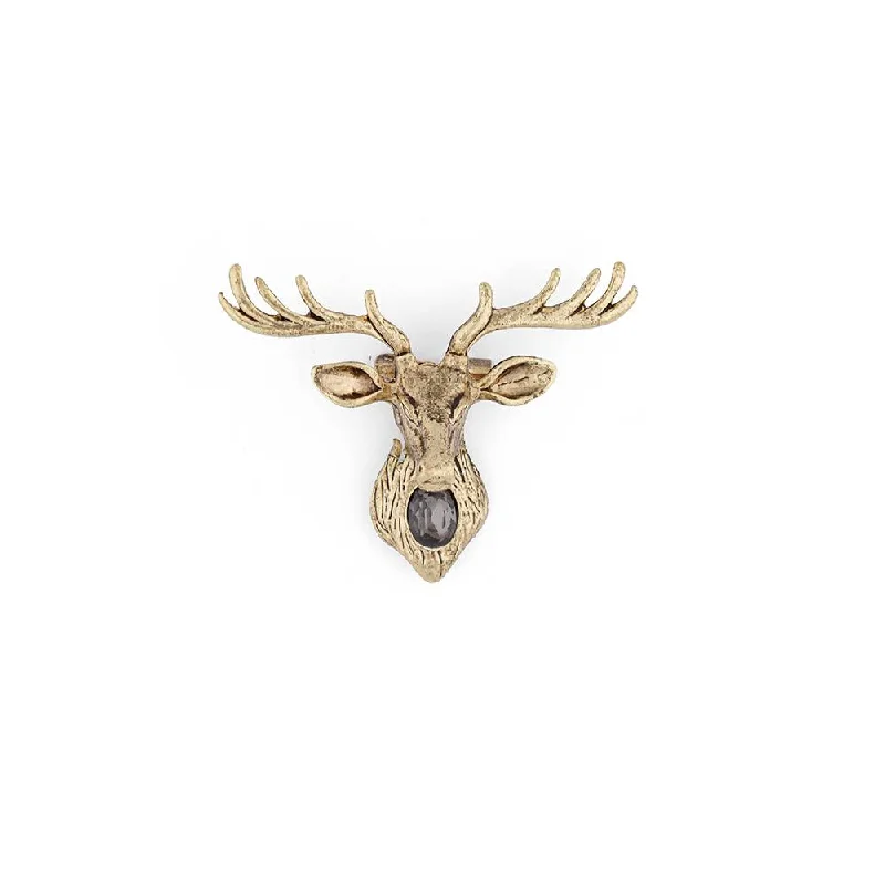 Golden Fancy Deer Brooch