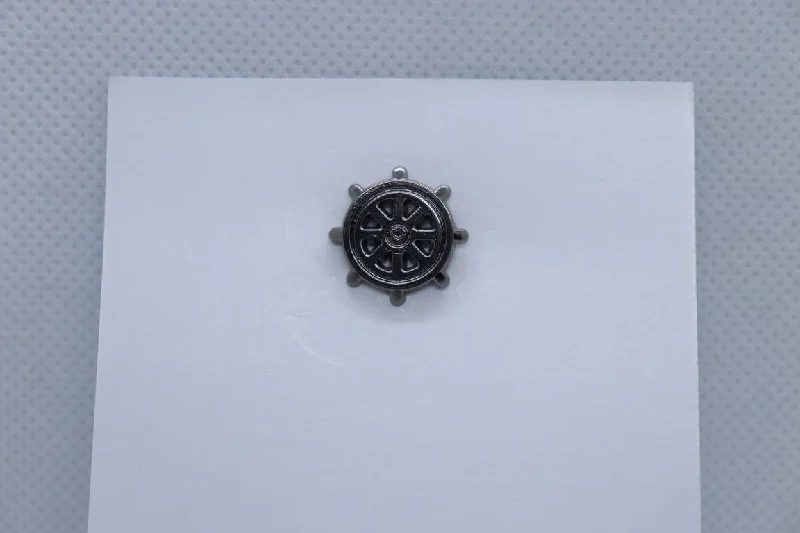 Silver Small Wheel Imitation Jewellery Lapel Pin