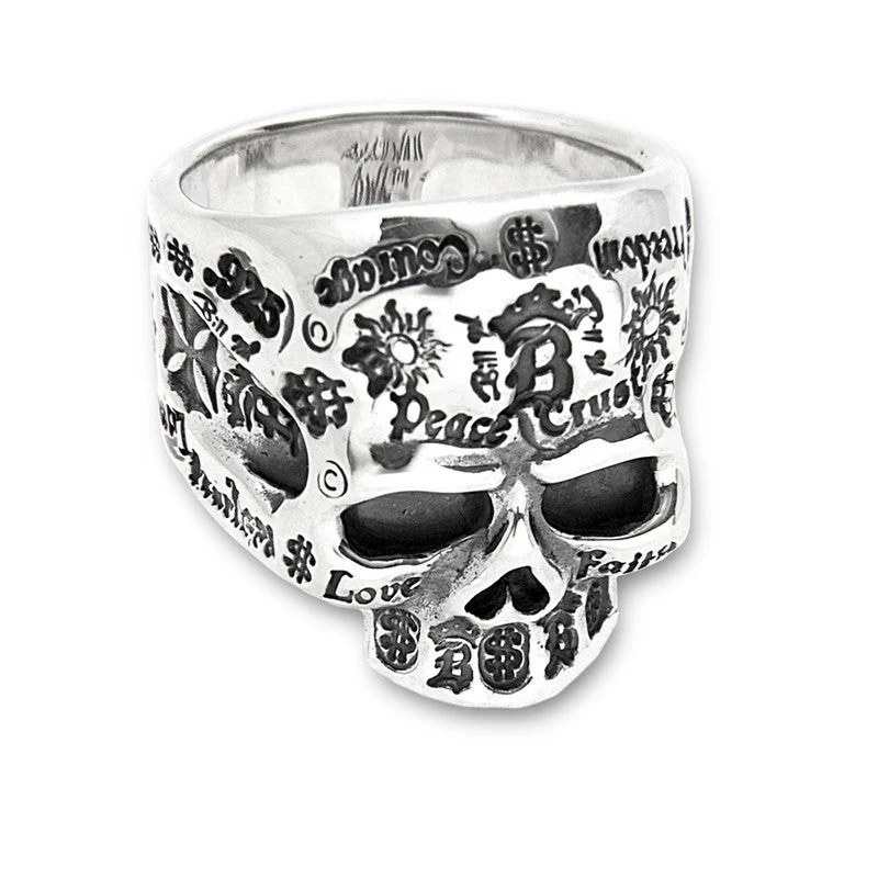 Large Forehead Skull Ring Graffiti