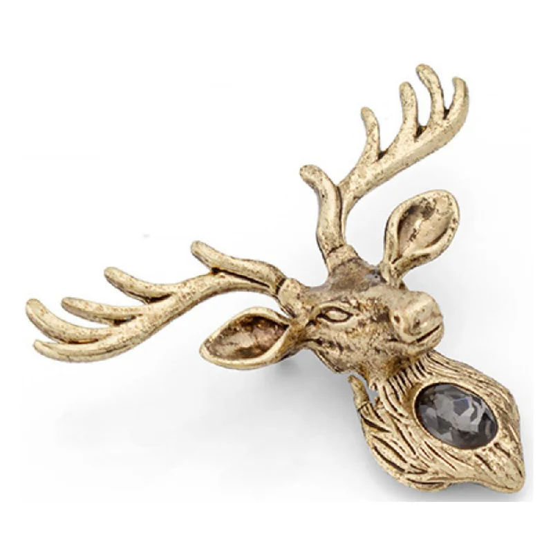 Golden Color Stylish Deer Brooch