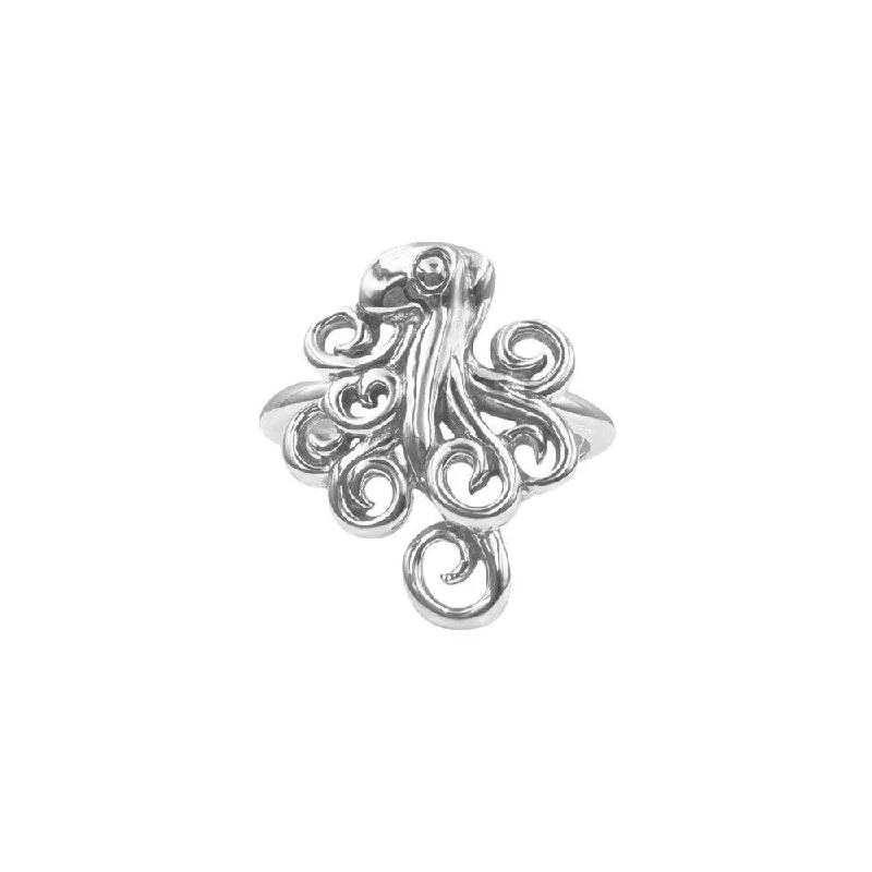 Octopus Sterling Silver Ring TRI2489