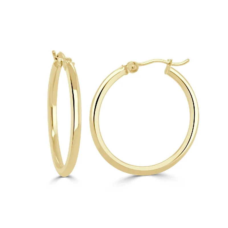 Joelle Gold Earrings 14K Yellow Gold 2x20 MM