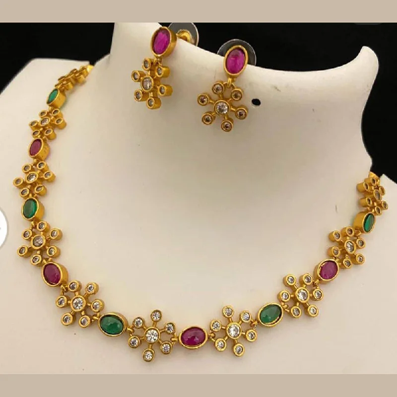 India Art Gold Plated Austrian Stone Necklace Set