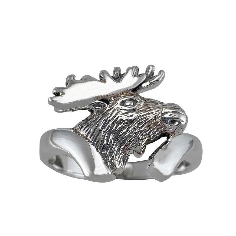 Moose Head Silver Ring TR1435