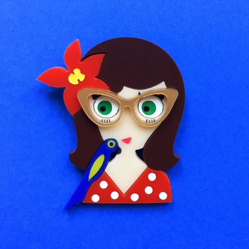 CARMEN Acrylic Brooch, May Pin-up & Parrot Limited Edition