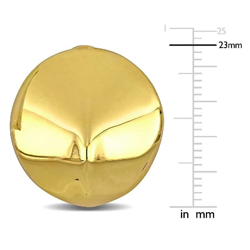 Miadora 23mm Round Design Stud Earrings in 14K Yellow Gold