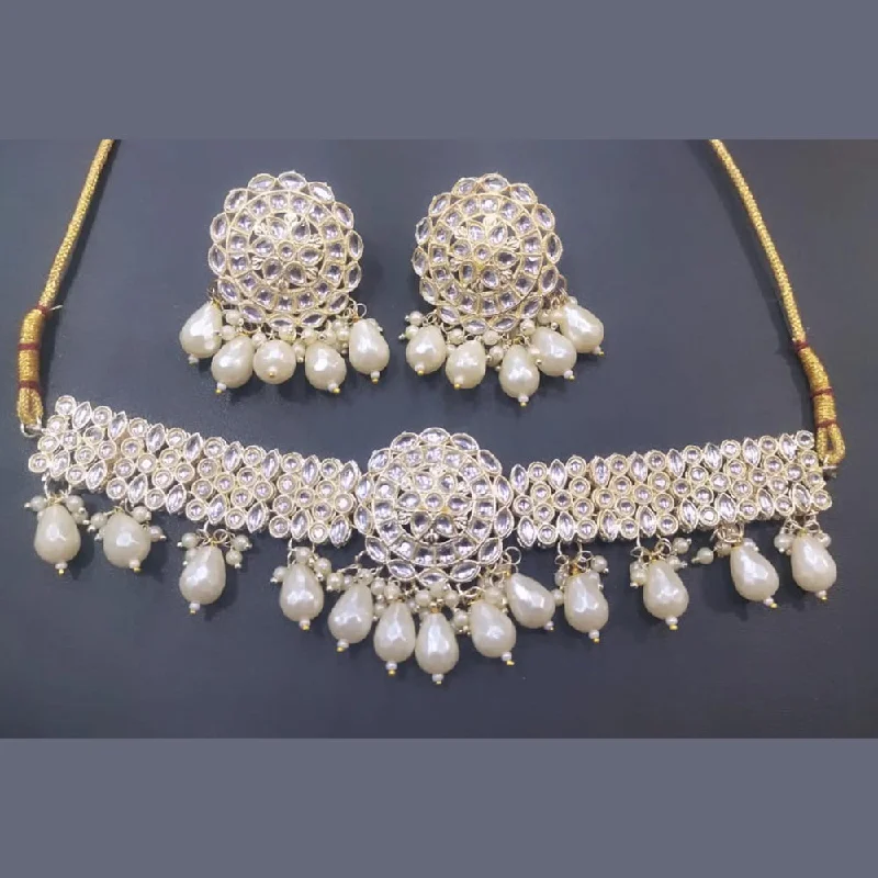 Manisha Jewellery Gold Plated Kundan Necklace Set