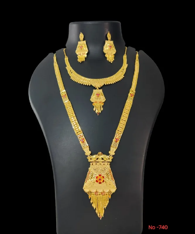 Pari Art Jewellery Forming Gold Necklace Combo