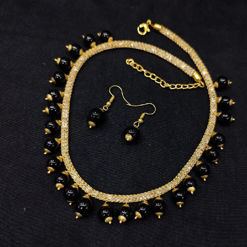 SNERA  Gold Plated  Beads Necklace Set