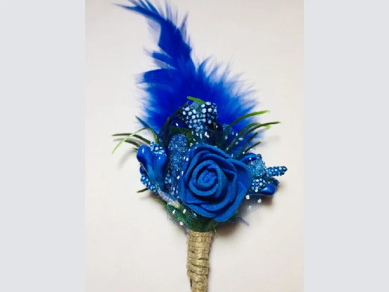 Blue Flower Designer Brooch