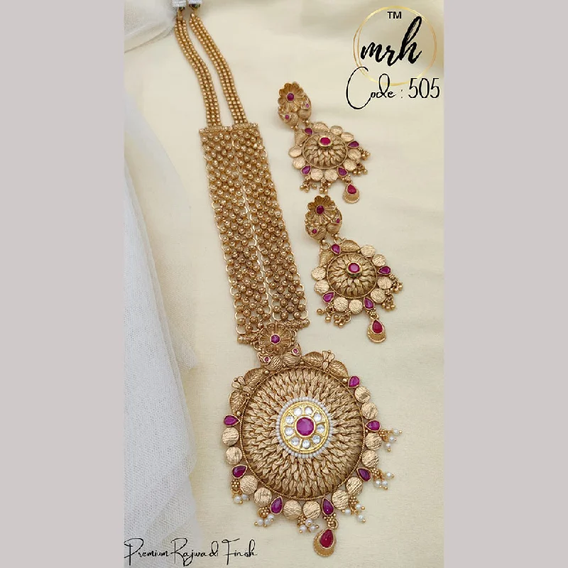 Jewel Addiction Copper Gold Long Necklace Set