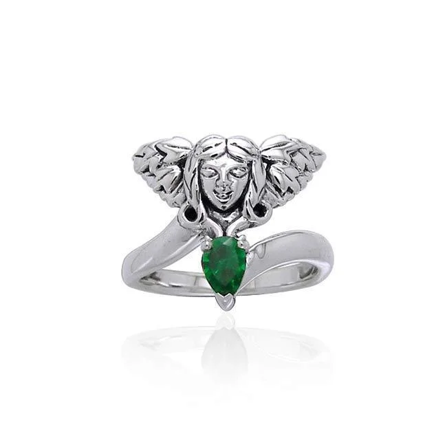 Guardian Angel Sterling Silver Gemstone Ring TRI988