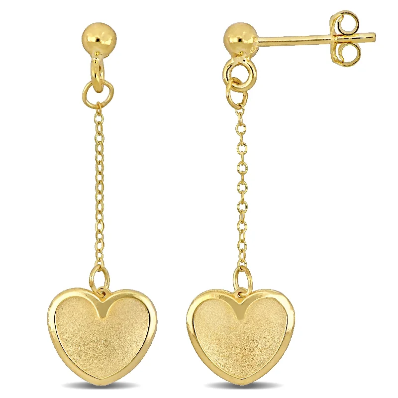 Miadora 14K Yellow Gold Heart Fashion Earrings