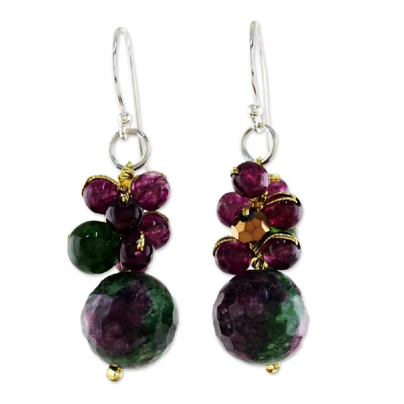 Sterling Silver 'Luscious Fruit' Quartz Earrings