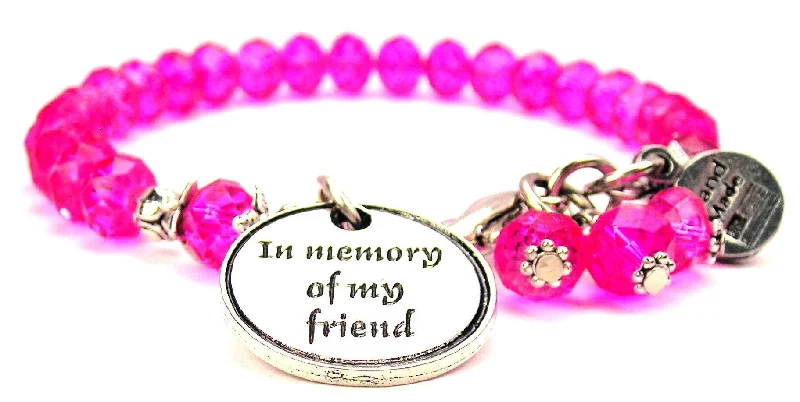 In Memory Of My Friend Splash Of Color Crystal Bracelet