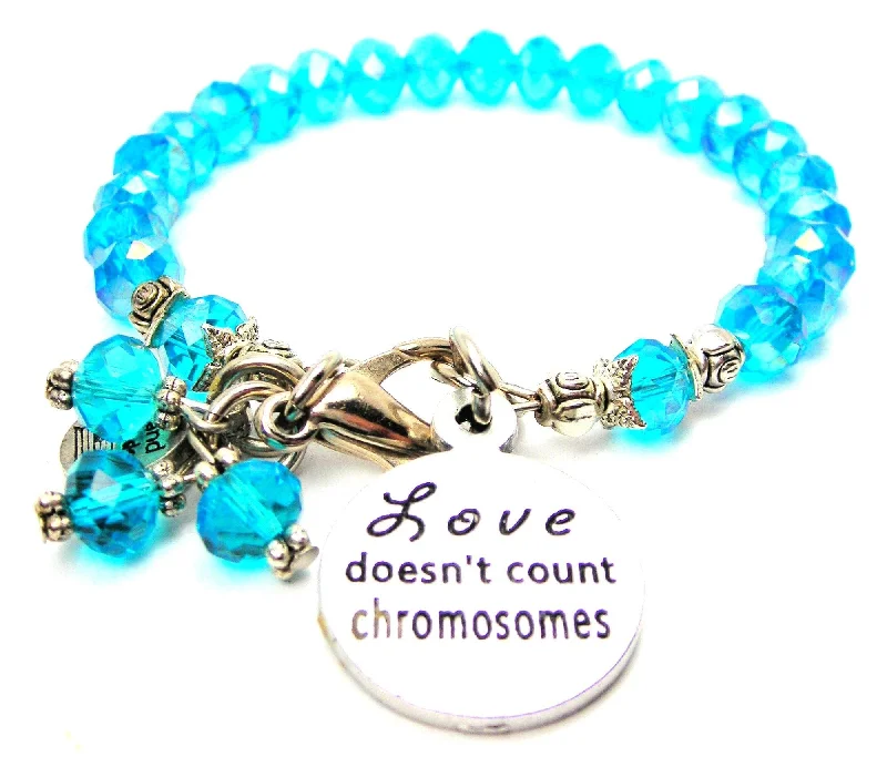 Love Doesn't Count Chromosomes Splash Of Color Crystal Bracelet