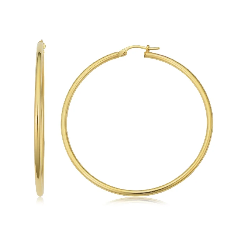 Joelle Gold Earrings 14K Yellow Gold 2x50 MM