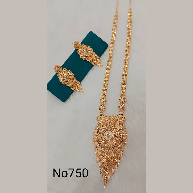 Sunrise Gold  Forming  Long Necklace Set