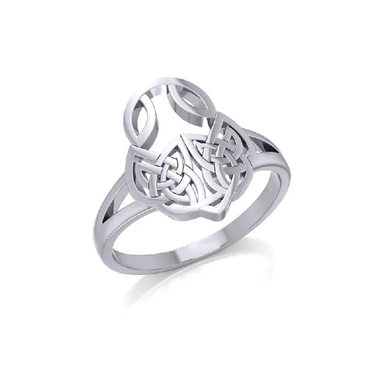 Celtic Knotwork Sterling Silver Ring TRI1588