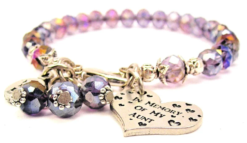 In Memory Of My Aunt Splash Of Color Crystal Bracelet