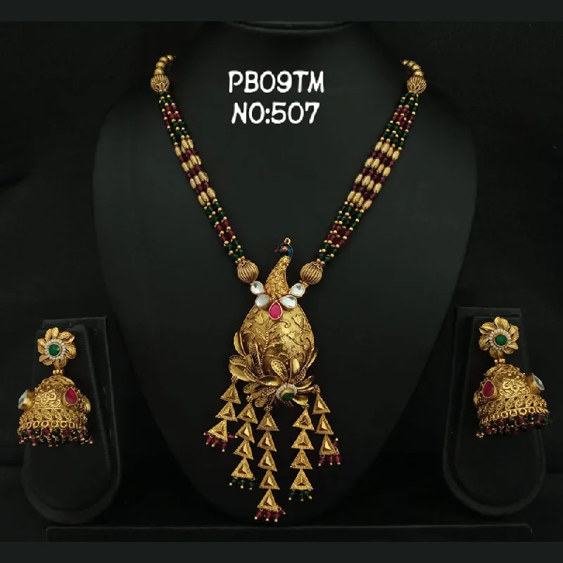 Kala Creation Gold Plated Long Necklace Set