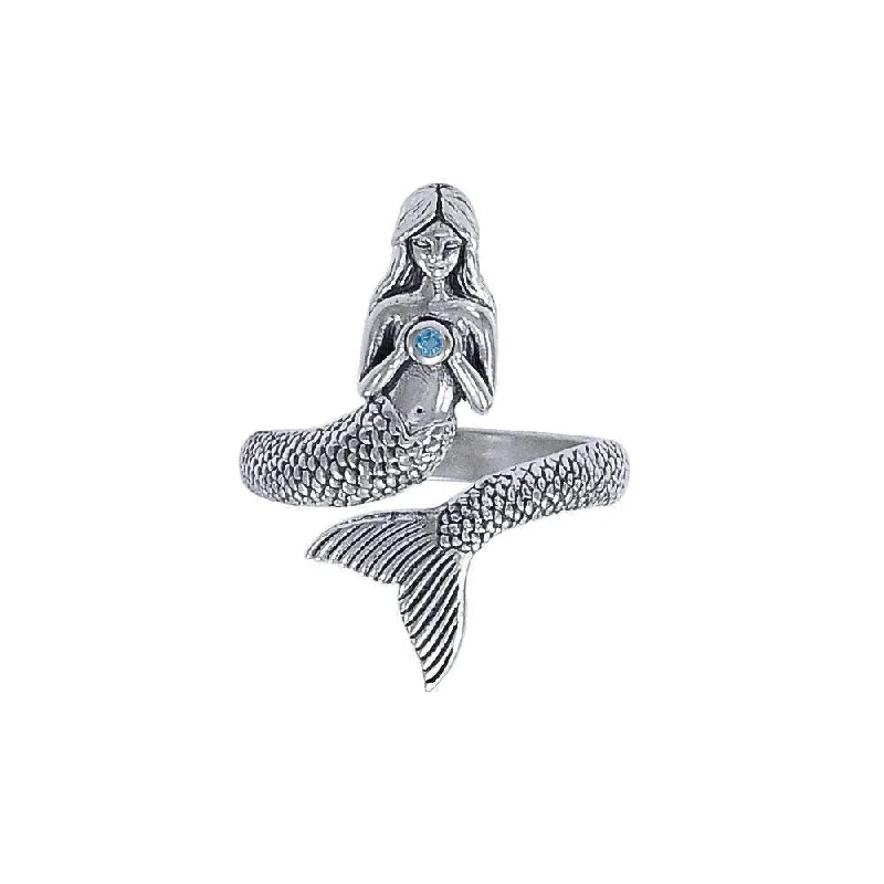 Seek your imagination with the Sea Mermaid ~ Sterling Silver Wrap Ring TRI1328