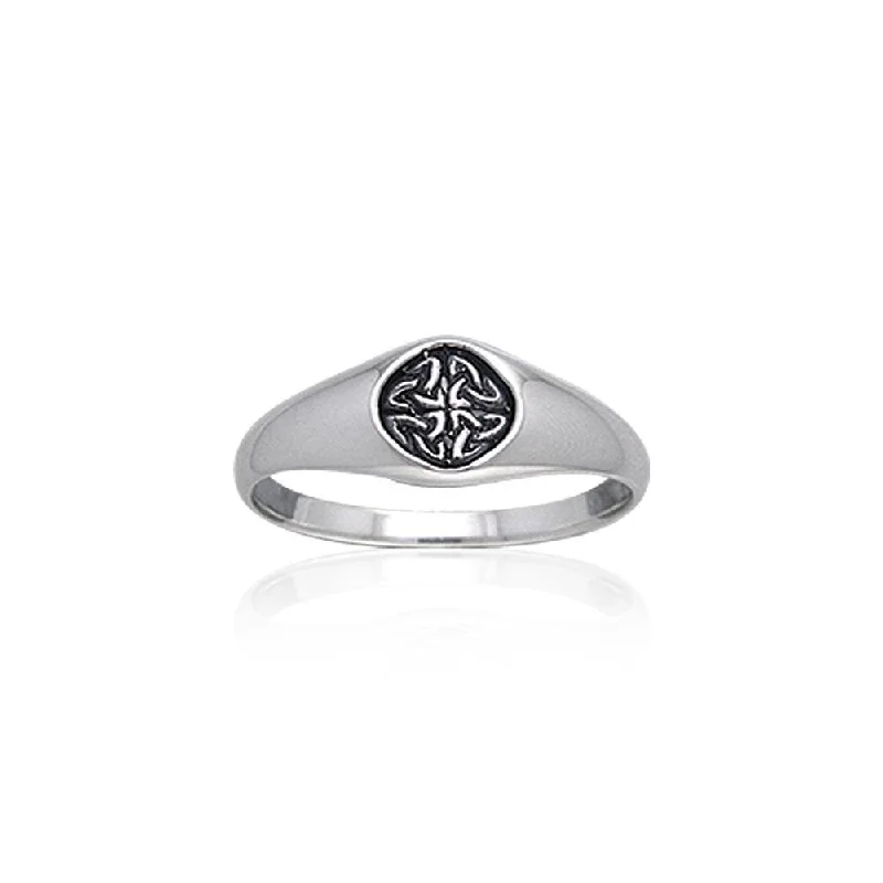 Celtic Knotwork Trinity Sterling Silver Ring TRI068