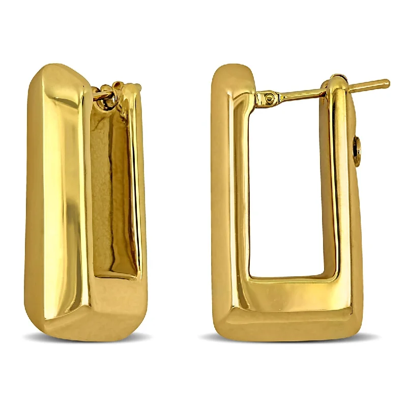 Miadora 28mm Square Hoop Earrings in 14K Yellow Gold