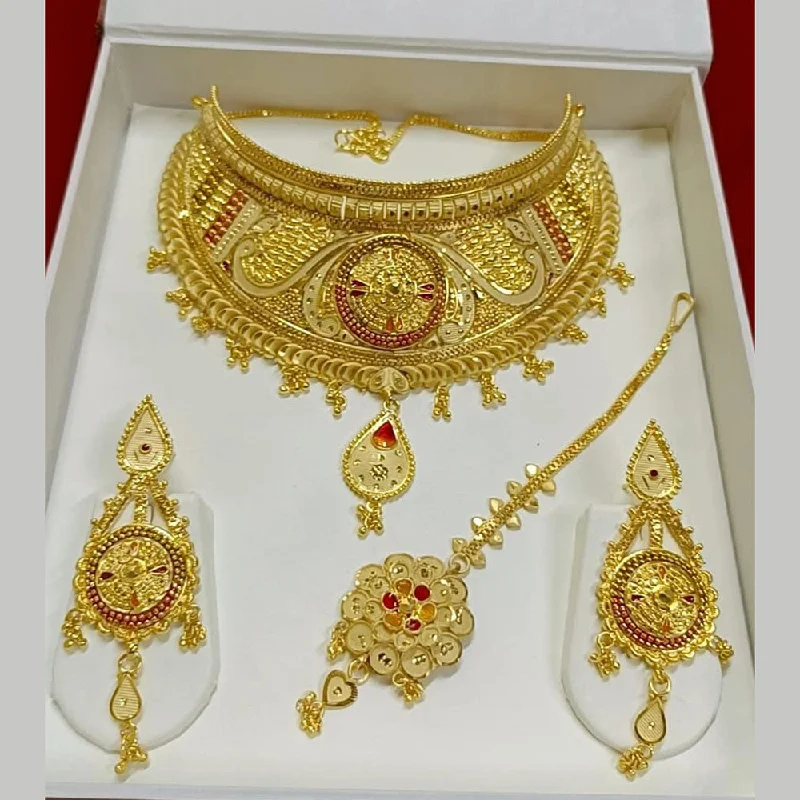 Pari Art Jewellery Forming Gold Necklace Set