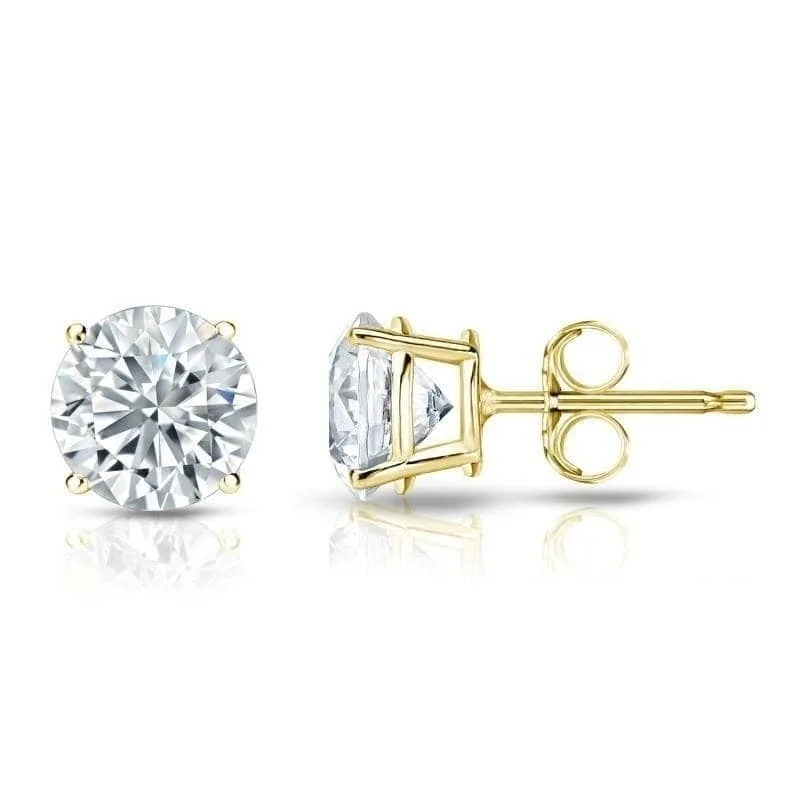 Auriya 1 1/4ctw Round Diamond Stud Earrings 18kt Gold Certified