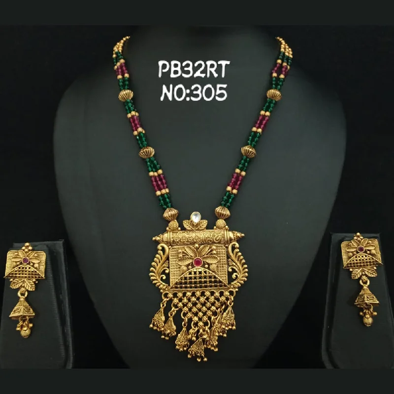 Kala Creation Gold Plated Long Necklace Set