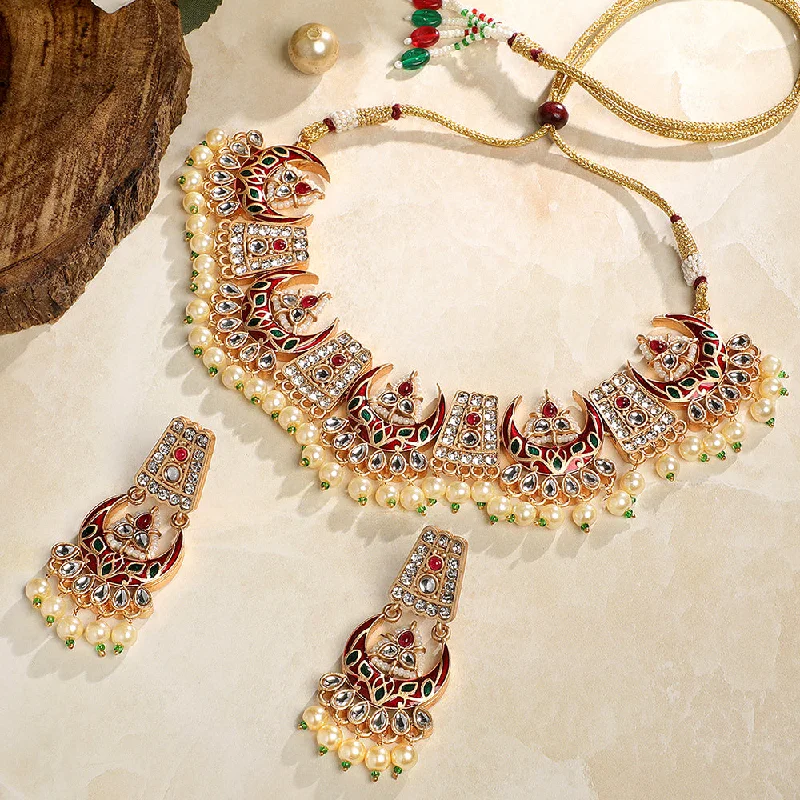 Asmitta Kundan And Meenakari Necklace Set