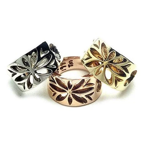 18k Gold Compass Rose Ring