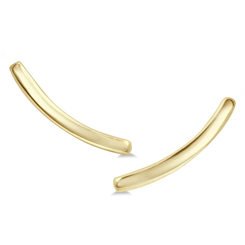 Marquee 14K Yellow Gold Bar Climber Earrings