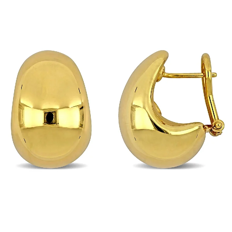 Miadora 20mm Oval Stud Earrings in 14K Yellow Gold