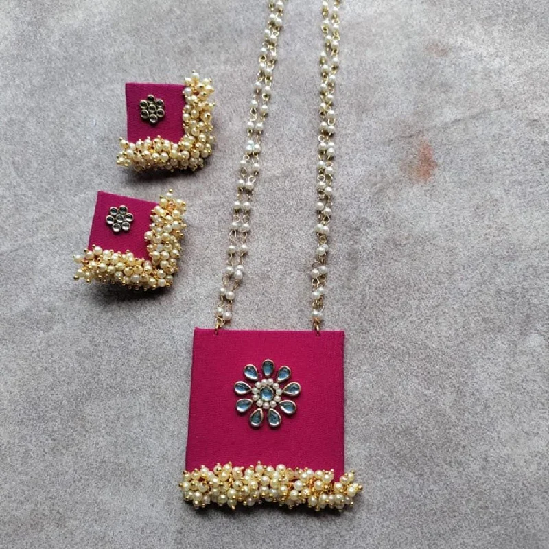 Shrijicreation Handmade Gold Plated Long Necklace Set