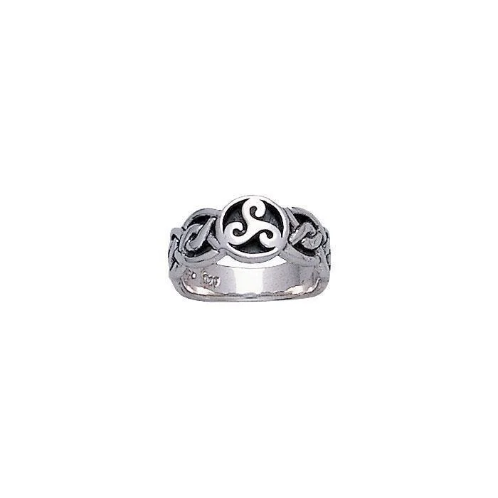 A Three-shaped affirmation ~ Sterling Silver Celtic Triquetra Ring TR579