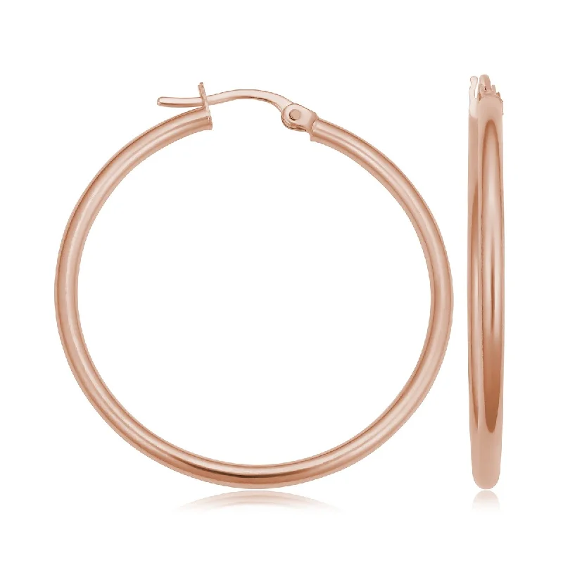 Joelle Gold Earrings 14K Rose Gold 2x30 MM