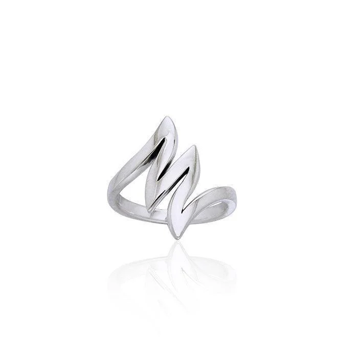 Lightning Bolt Silver Ring TRI964