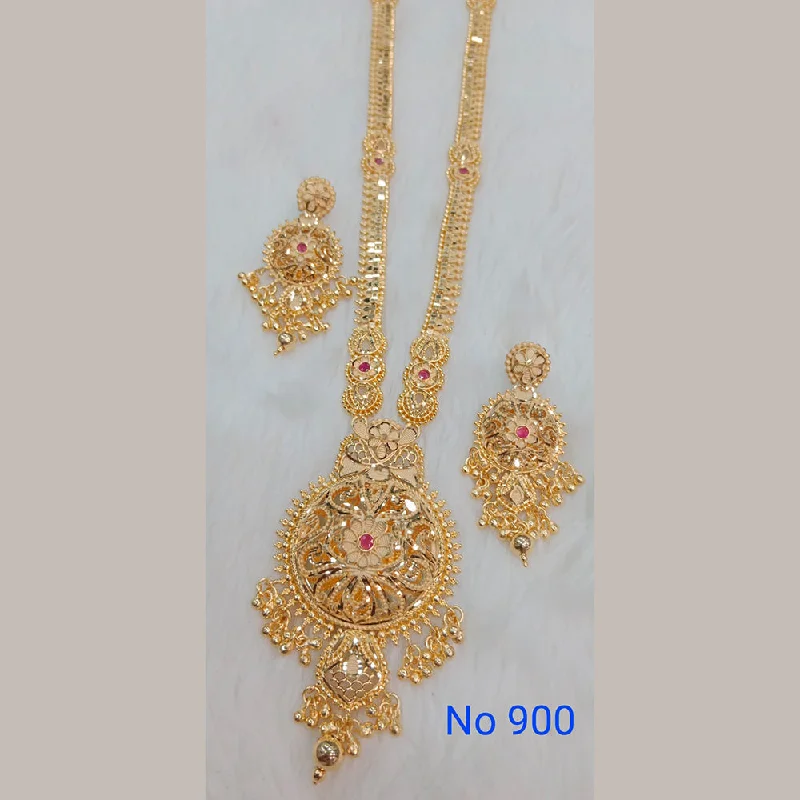 Sunrise Gold  Forming  Long Necklace Set