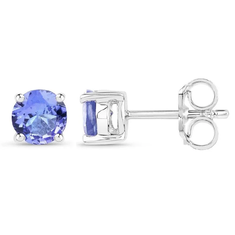 Donatello Gian 925 Sterling Silver Genuine Tanzanite Gemstone Earrings