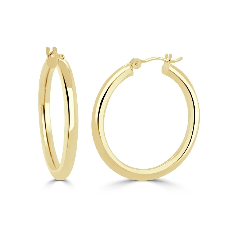 Joelle Gold Earrings 14K Yellow Gold 3 x 25 MM