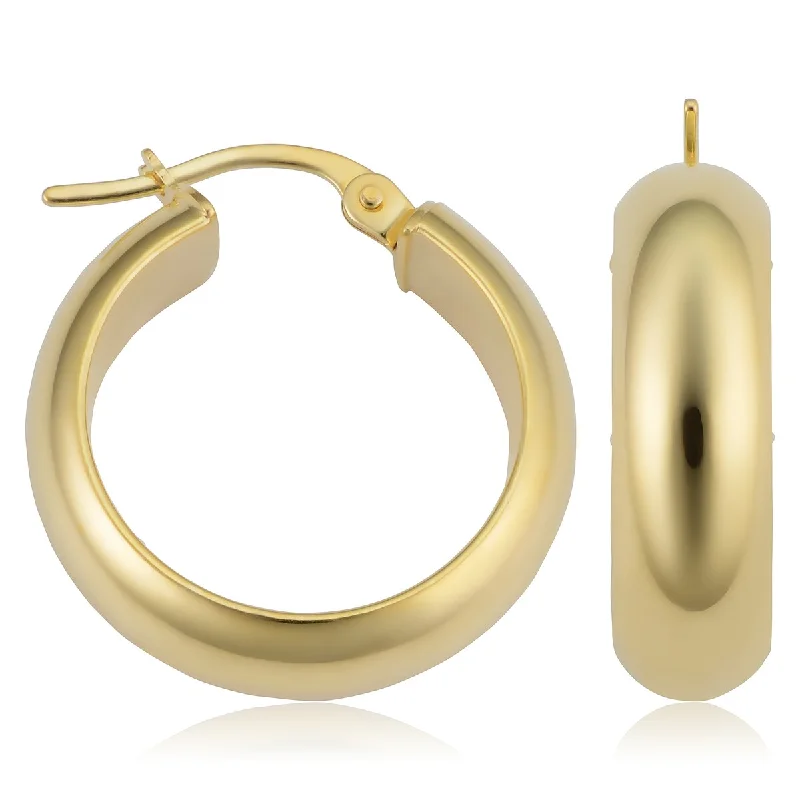 Joelle Gold Round Hoop Earrings 14K Yellow Gold 57 x 15 MM