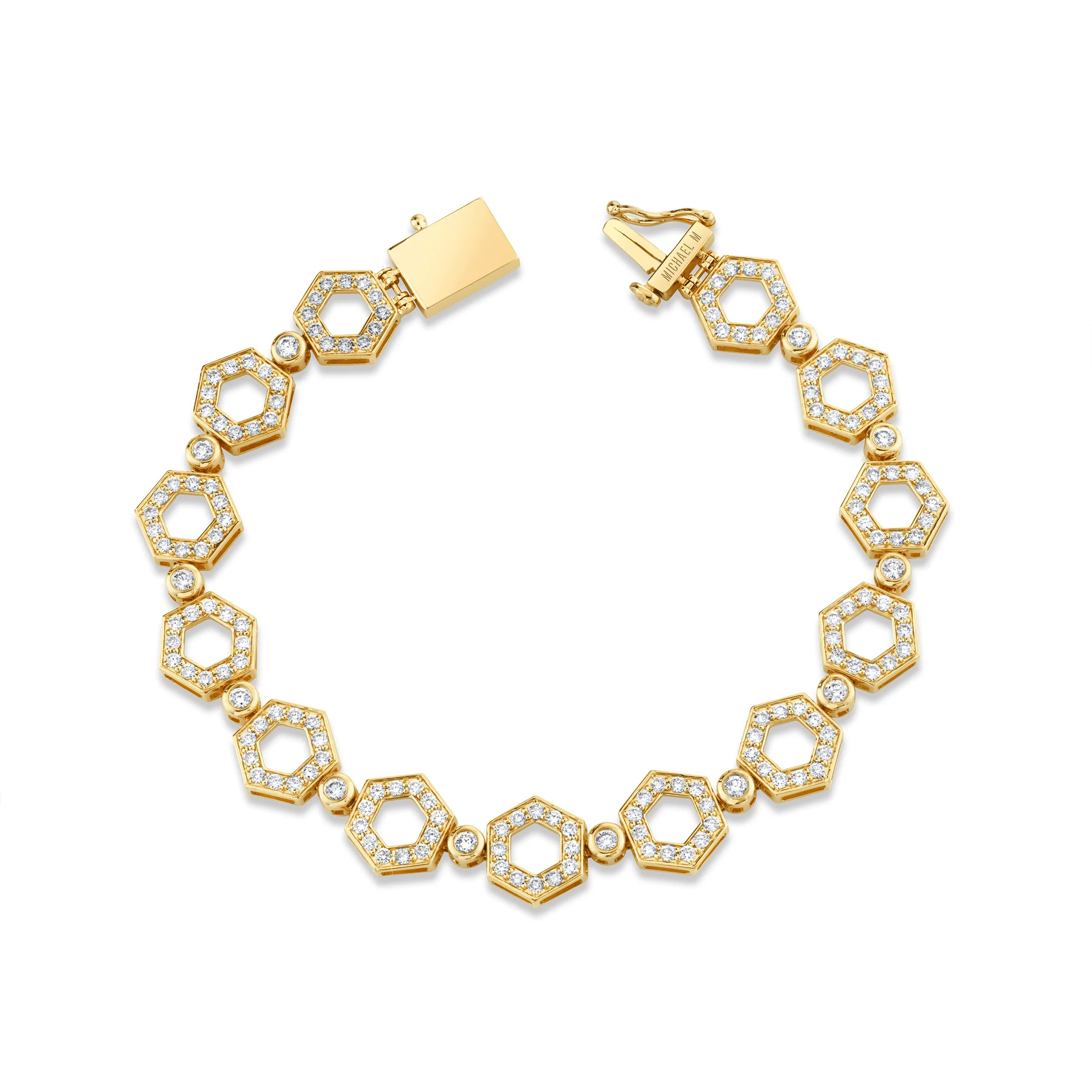 Pavé Hex Infinity Bracelet