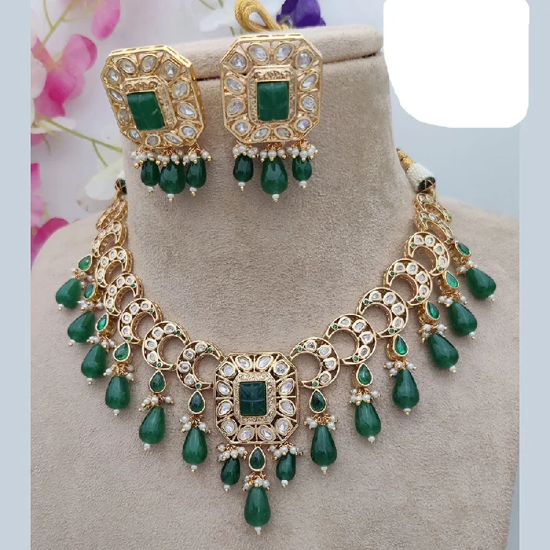 Jewel Addiction Gold Plated Kundan Necklace Set